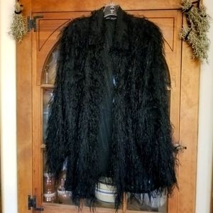 Mlle Gabriel oversized black tinsel tunic